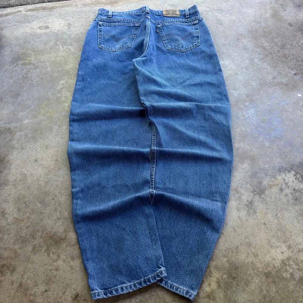 Vintage Y2K Levis 545 Baggy Loose Fit Jeans Blue W36 L34 Made in USA (g4a)